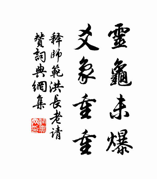 释师范灵龟未爆，爻象重重书法作品欣赏