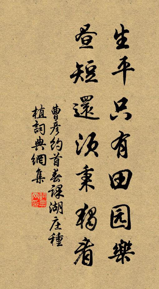 曹彦约生平只有田园乐，昼短还须秉独看书法作品欣赏