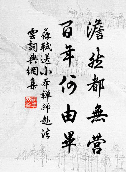 苏轼澹然都无营，百年何由毕书法作品欣赏