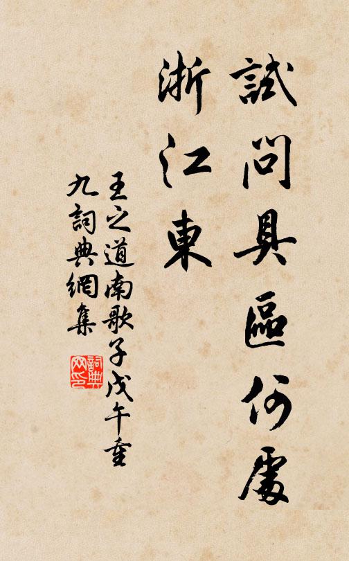 王之道试问具区何处、浙江东书法作品欣赏