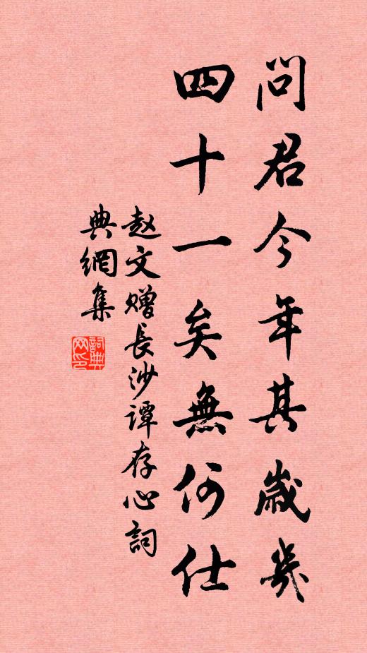 赵文问君今年其岁几，四十一矣无何仕书法作品欣赏