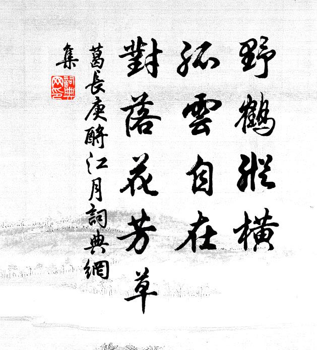 葛长庚野鹤纵横，孤云自在，对落花芳草书法作品欣赏