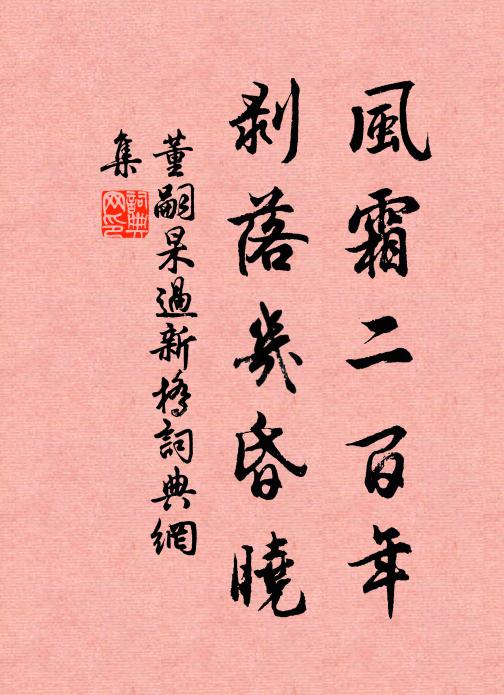 董嗣杲风霜二百年，剥落几昏晓书法作品欣赏