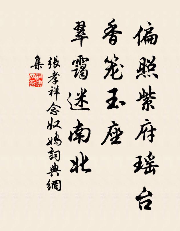 张孝祥偏照紫府瑶台，香笼玉座，翠霭迷南北书法作品欣赏