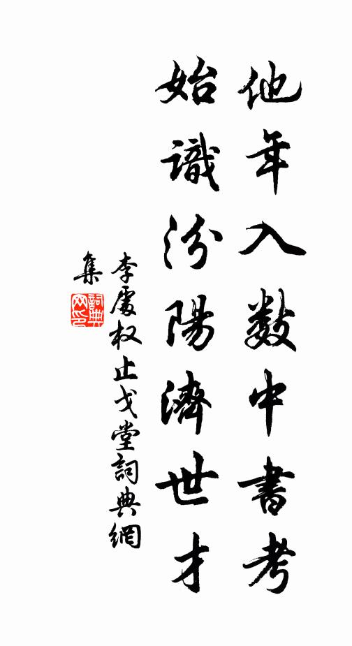 李处权他年入数中书考，始识汾阳济世才书法作品欣赏