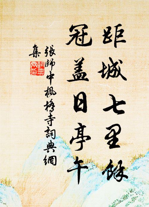 张师中距城七里馀，冠盖日亭午书法作品欣赏