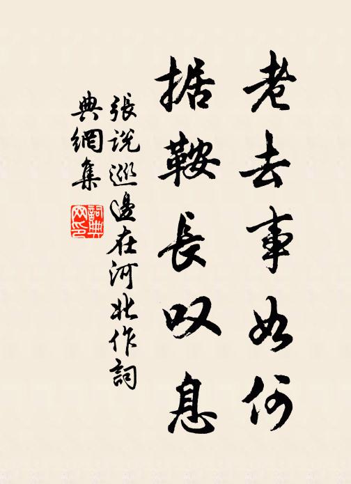 张说老去事如何，据鞍长叹息书法作品欣赏