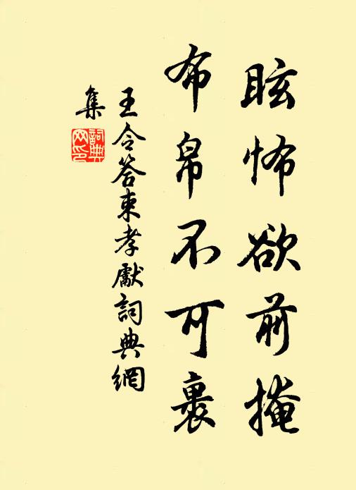 王令眩怖欲前掩，布帛不可裹书法作品欣赏