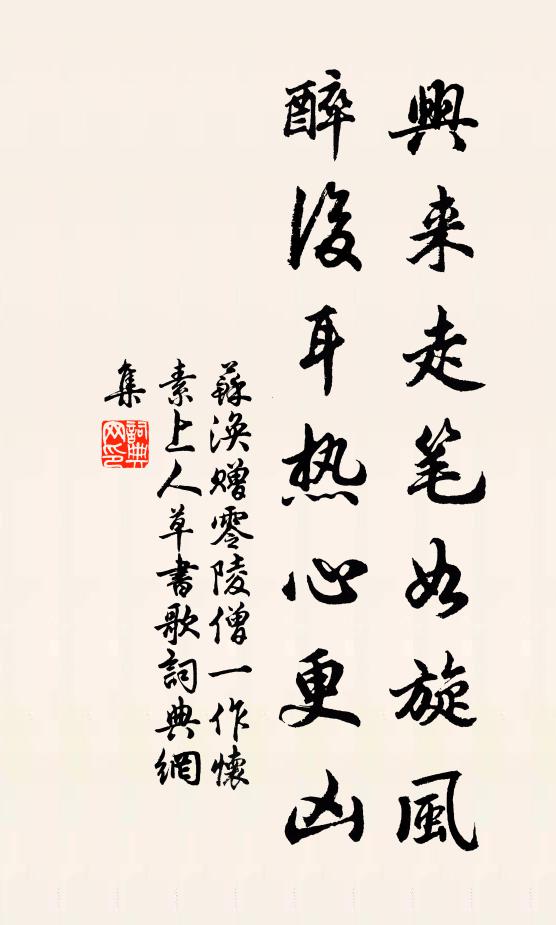 苏涣兴来走笔如旋风，醉后耳热心更凶书法作品欣赏