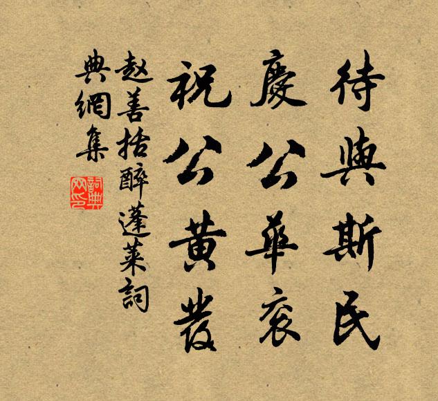 赵善括待与斯民，庆公华衮，祝公黄发书法作品欣赏