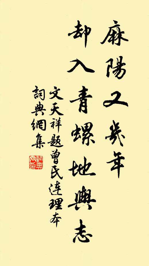 文天祥麻阳又几年，却入青螺地舆志书法作品欣赏