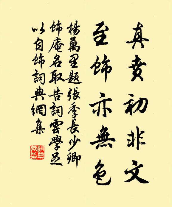 杨万里真贲初非文,至饰亦无色书法作品欣赏