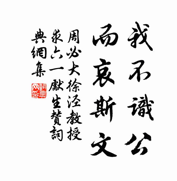 周必大我不识公，而哀斯文书法作品欣赏
