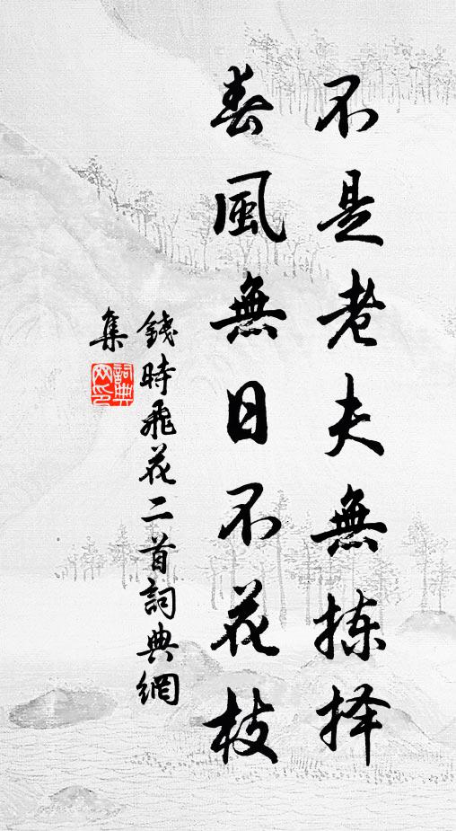 钱时不是老夫无拣择，春风无日不花枝书法作品欣赏