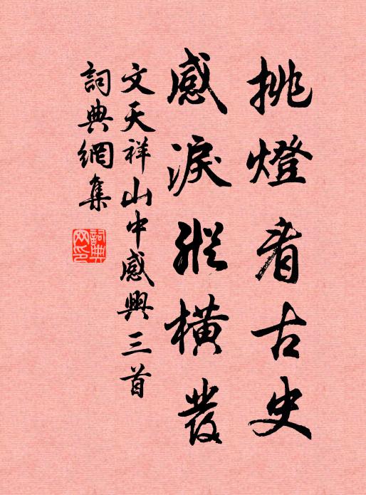 文天祥挑灯看古史，感泪纵横发书法作品欣赏