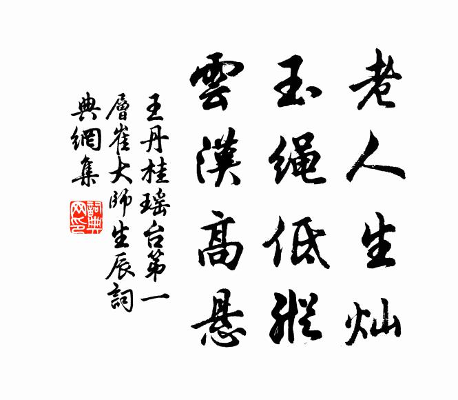 王丹桂老人生灿，玉绳低纵，云汉高悬书法作品欣赏