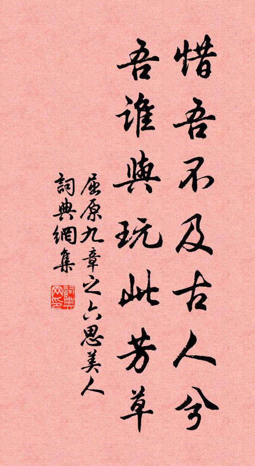 屈原惜吾不及古人兮，吾谁与玩此芳草书法作品欣赏