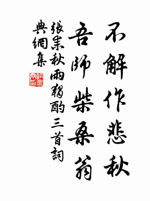 张耒不解作悲秋，吾师柴桑翁书法作品欣赏