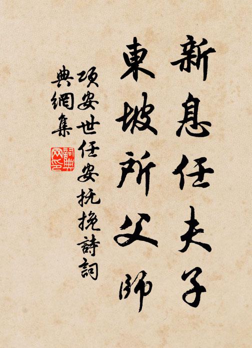 项安世新息任夫子，东坡所父师书法作品欣赏