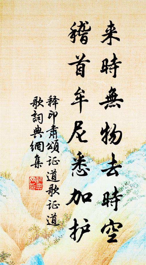 释印肃来时无物去时空，稽首牟尼悉加护书法作品欣赏