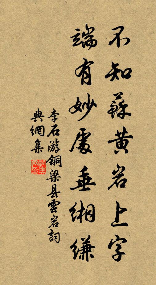 李石不知苏黄岩上字，端有妙处垂缃缣书法作品欣赏