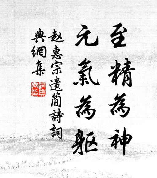 赵惠宗至精为神，元气为躯书法作品欣赏