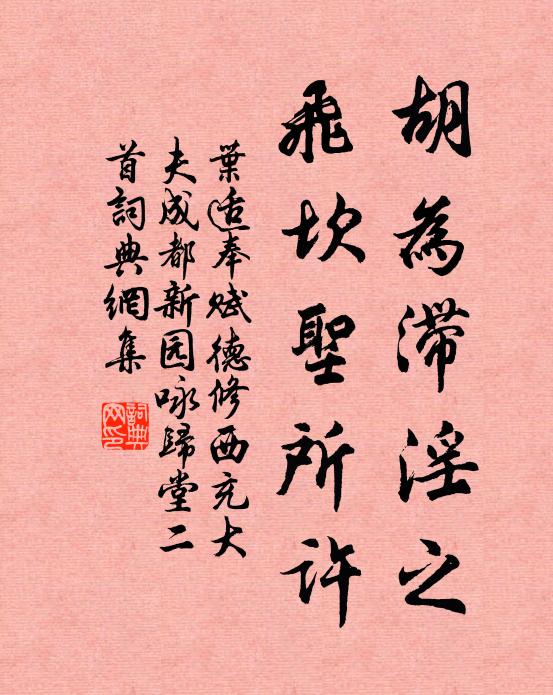 叶适胡为滞淫之，飞坎圣所许书法作品欣赏