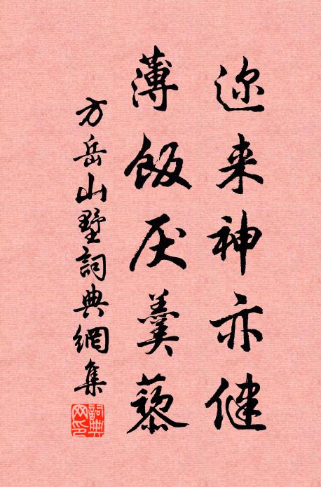 方岳迩来神亦健，薄饭厌羹藜书法作品欣赏