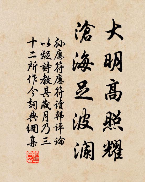 孙应符大明高照耀，沧海足波澜书法作品欣赏