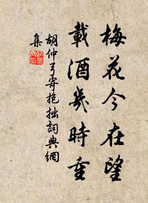 胡仲弓梅花今在望，载酒几时重书法作品欣赏