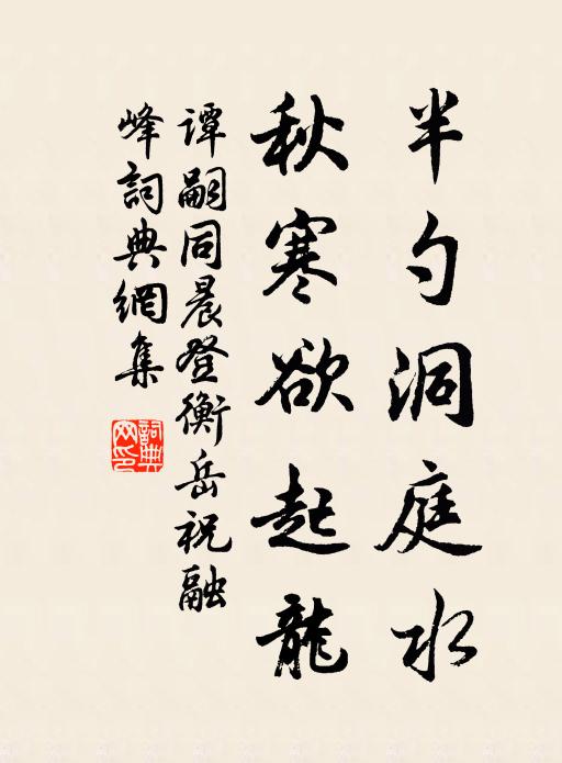 谭嗣同半勺洞庭水，秋寒欲起龙书法作品欣赏