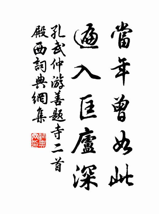 孔武仲当年曾如此，遍入匡庐深书法作品欣赏