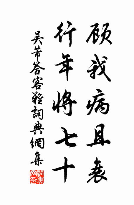 吴芾顾我病且衰，行年将七十书法作品欣赏