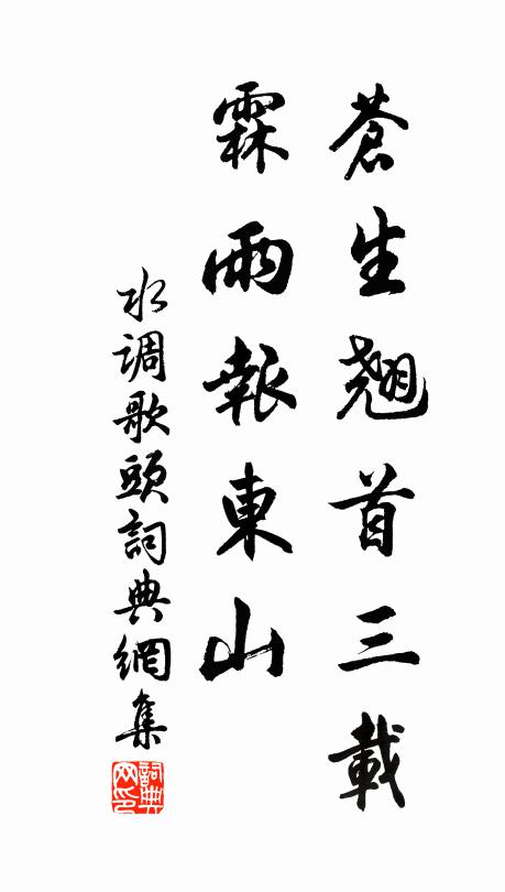 佚名苍生翘首三载，霖雨报东山书法作品欣赏