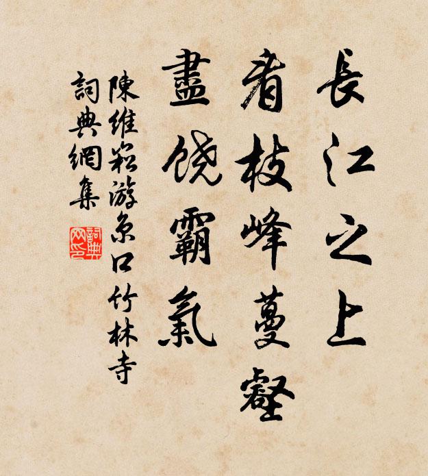 陈维崧长江之上，看枝峰蔓壑，尽饶霸气书法作品欣赏