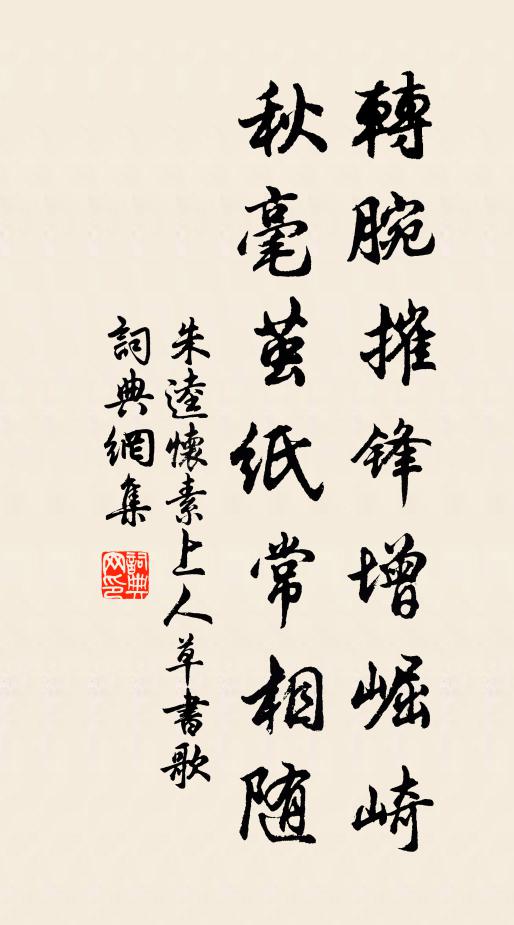 朱逵转腕摧锋增崛崎，秋毫茧纸常相随书法作品欣赏
