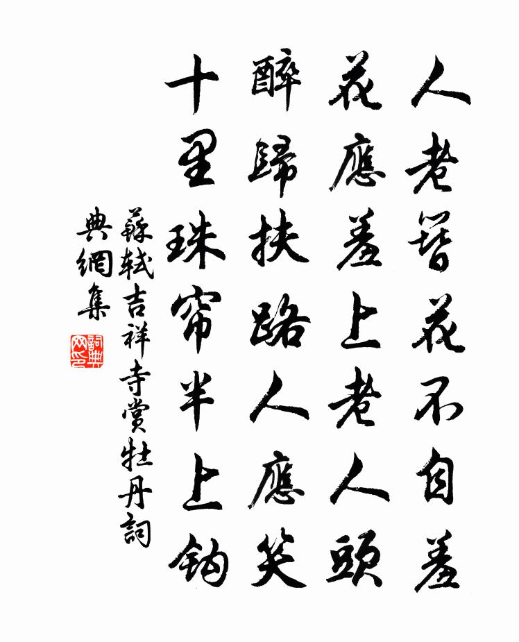 苏轼吉祥寺赏牡丹书法作品欣赏