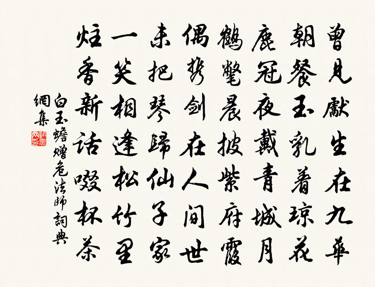 白玉蟾赠危法师书法作品欣赏