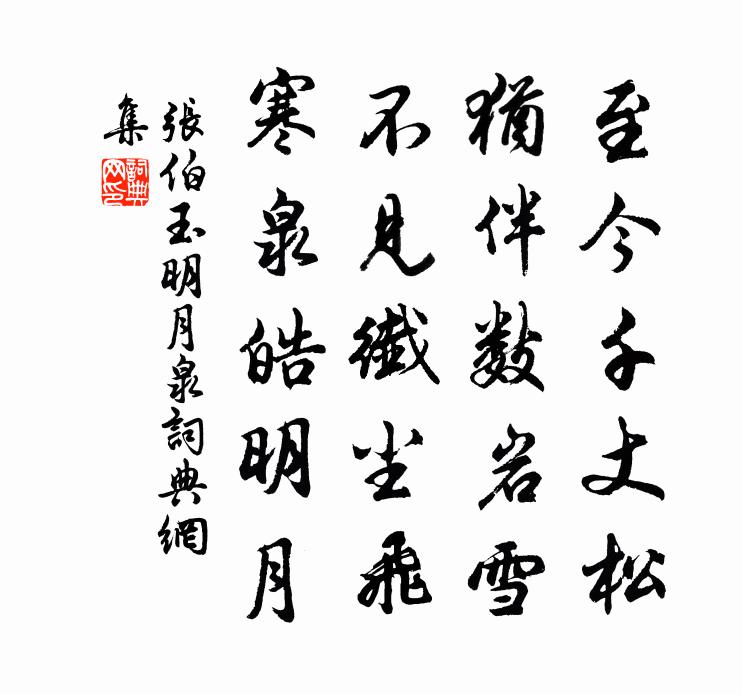 张伯玉明月泉书法作品欣赏