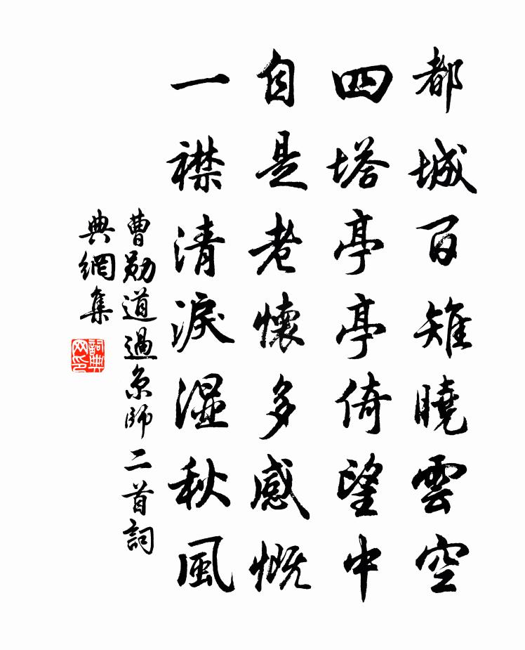 曹勋道过京师二首书法作品欣赏