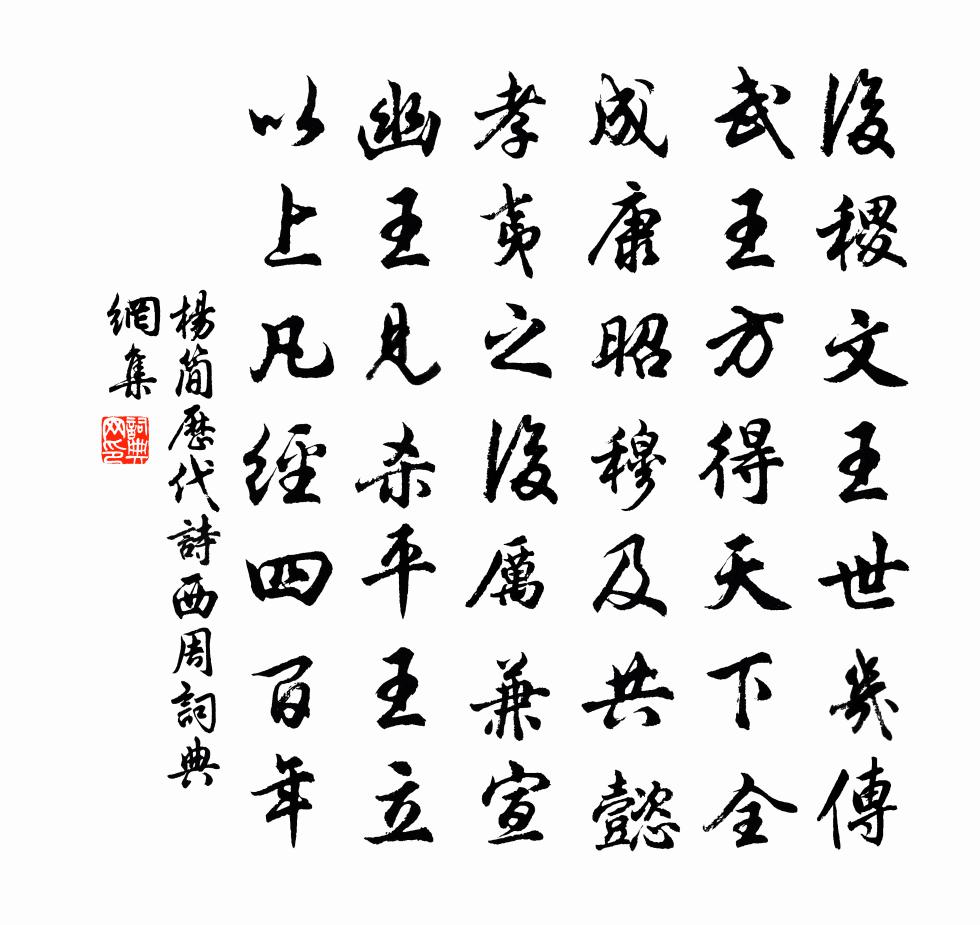 杨简历代诗西周书法作品欣赏